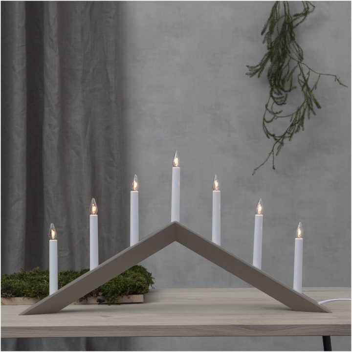 Ljusstake Arrow Beige Star Trading 36 cm – bild 13