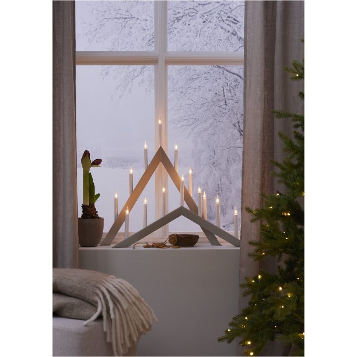Ljusstake Arrow Beige Star Trading 36 cm – bild 2