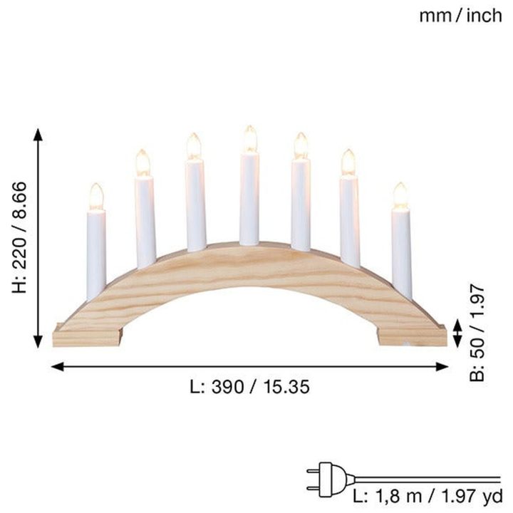 Ljusstake Bea Natur Star Trading – bild 5