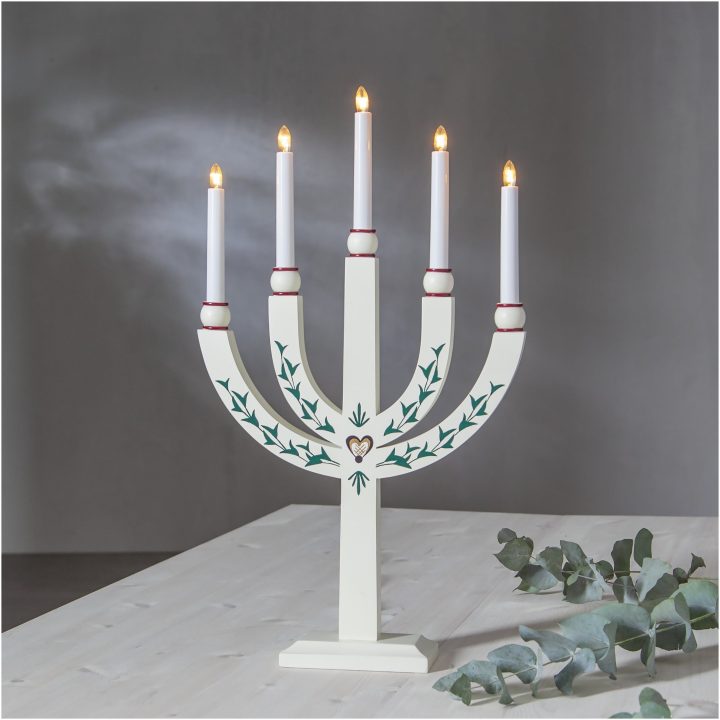 Ljusstake Elias Tradition Vit Star Trading – bild 9