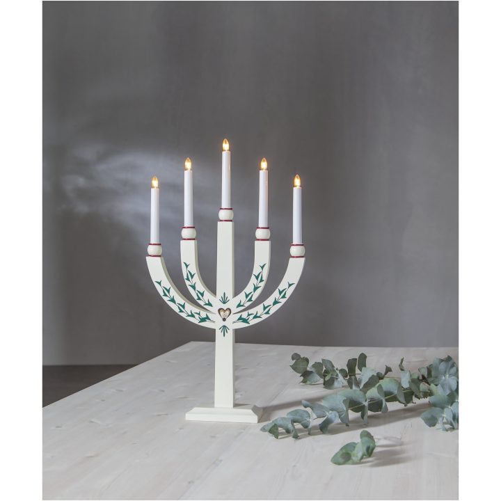 Ljusstake Elias Tradition Vit Star Trading – bild 8