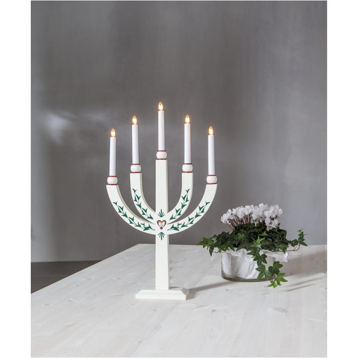 Ljusstake Elias Tradition Vit Star Trading – bild 7