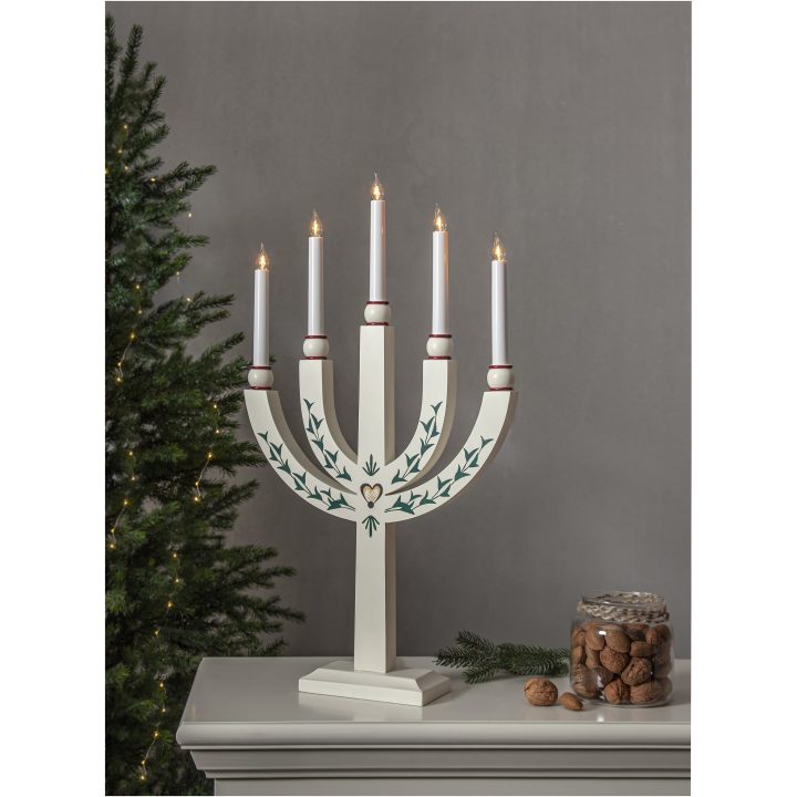 Ljusstake Elias Tradition Vit Star Trading – bild 2