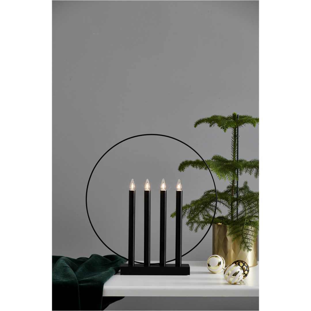 Ljusstake Glory Svart Star Trading – bild 4