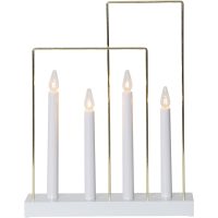 Ljusstake Glossy Frame Vit Star Trading