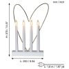 Ljusstake Glossy Heart Vit Star Trading – miniatyr 7