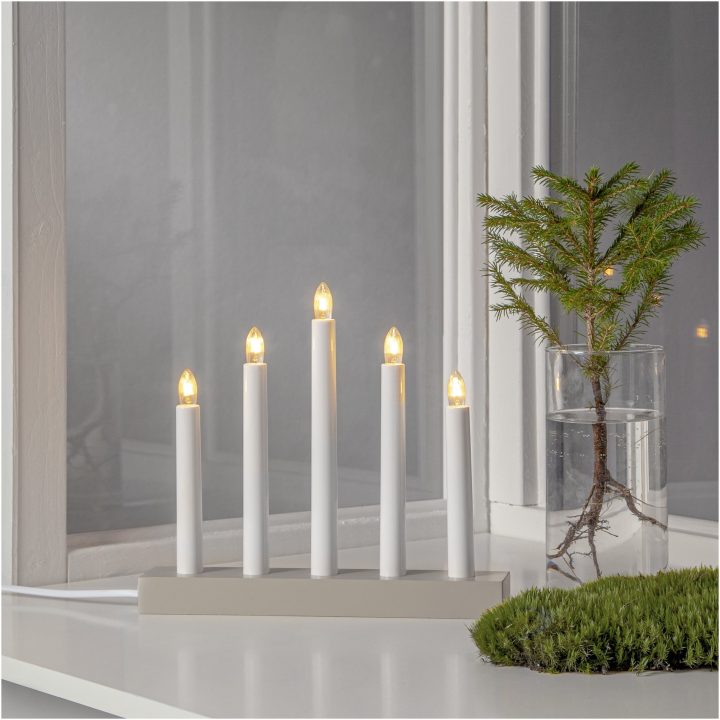 Ljusstake Inez Beige Star Trading – bild 2