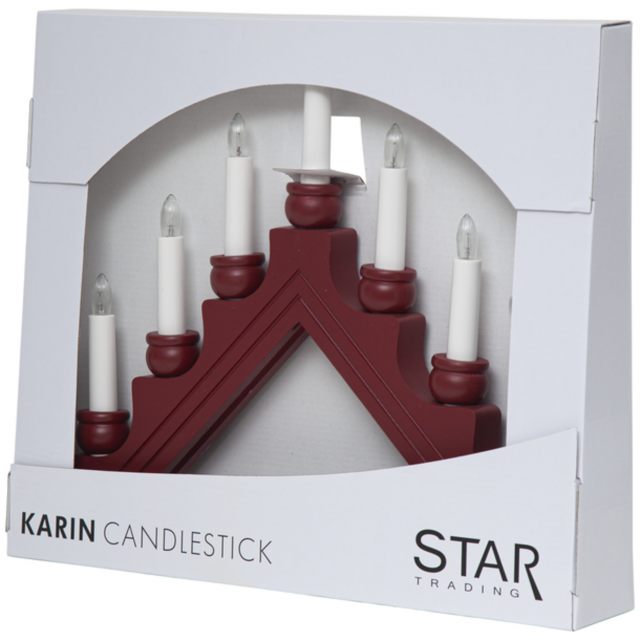 Star Trading Ljusstake Karin Röd
