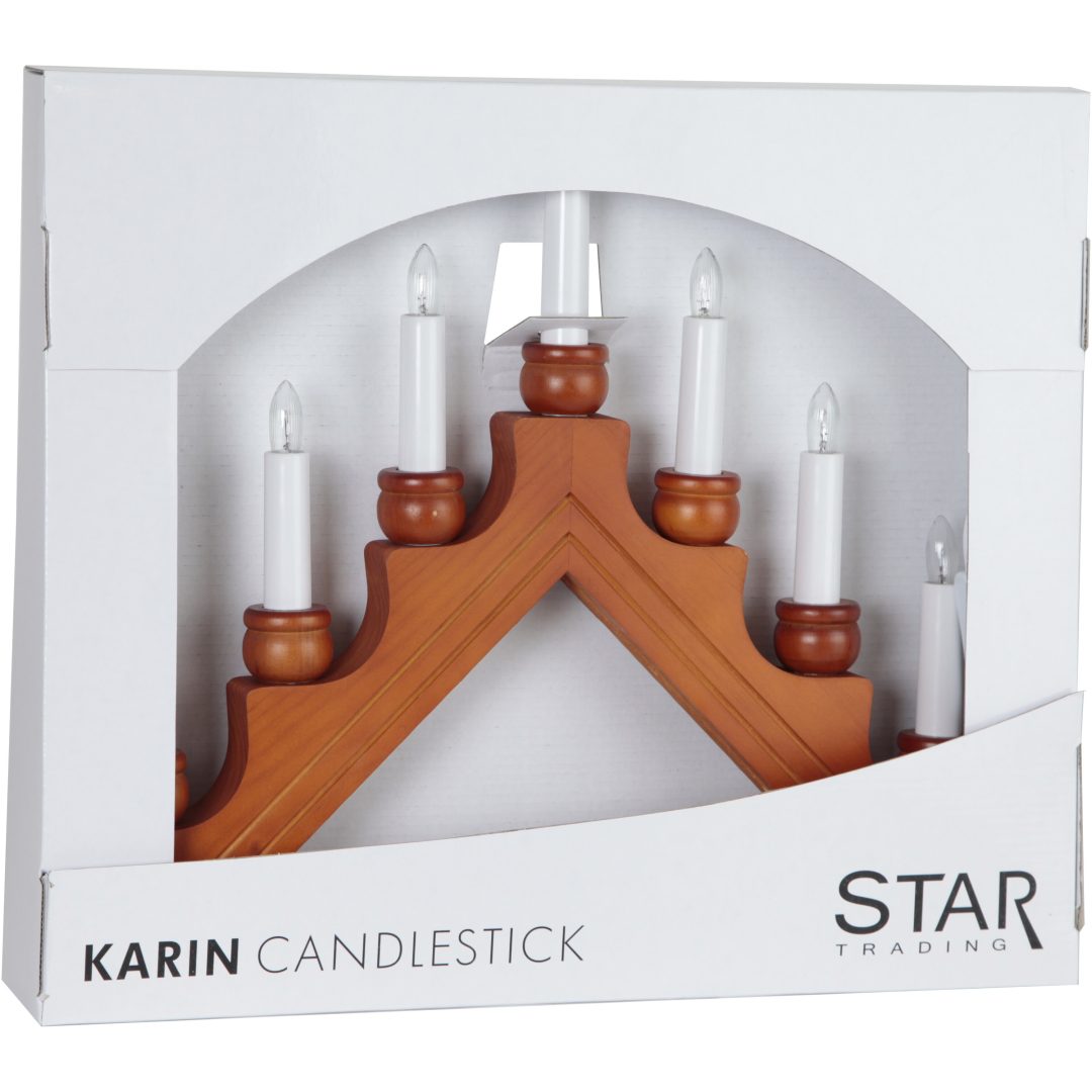 Ljusstake Karin Brun Star Trading Brun – bild 2