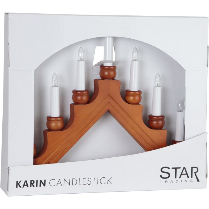Ljusstake Karin Brun Star Trading Brun – bild 2