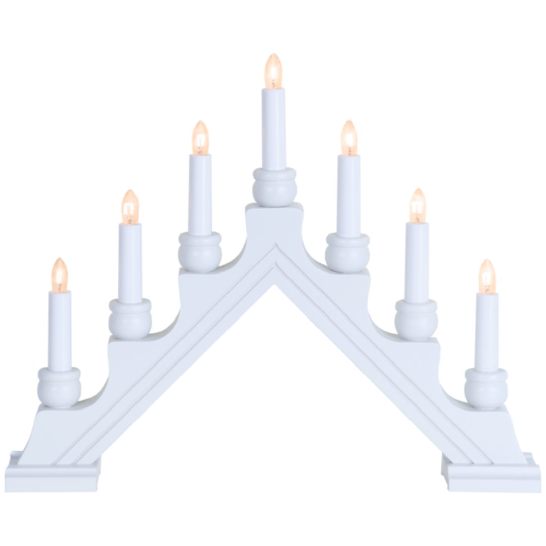 Ljusstake Karin Vit Star Trading 7 LED-Ljus / Standard
