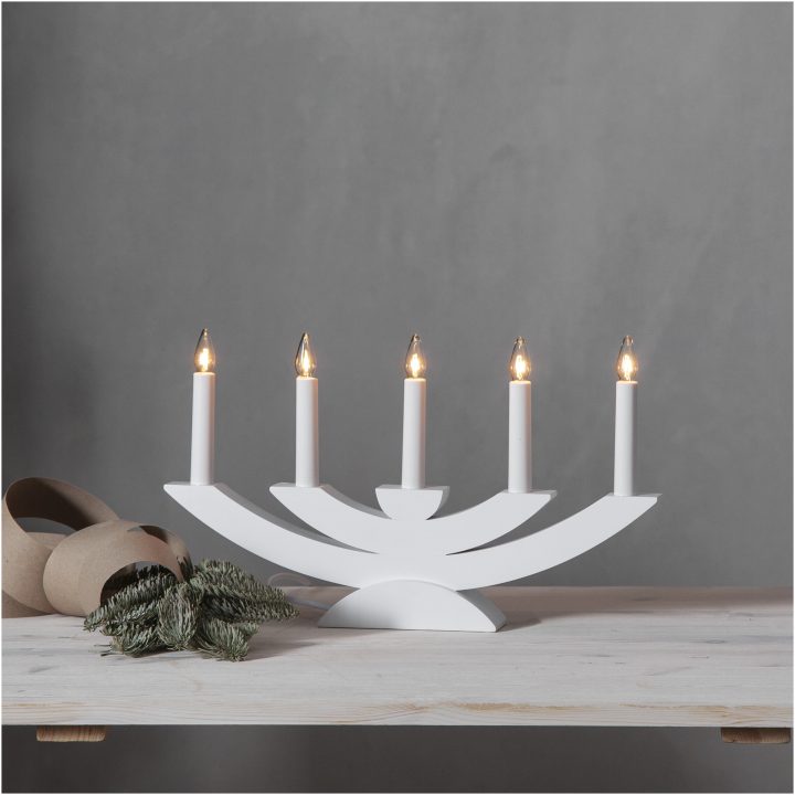 Ljusstake Navida Vit Star Trading – bild 5
