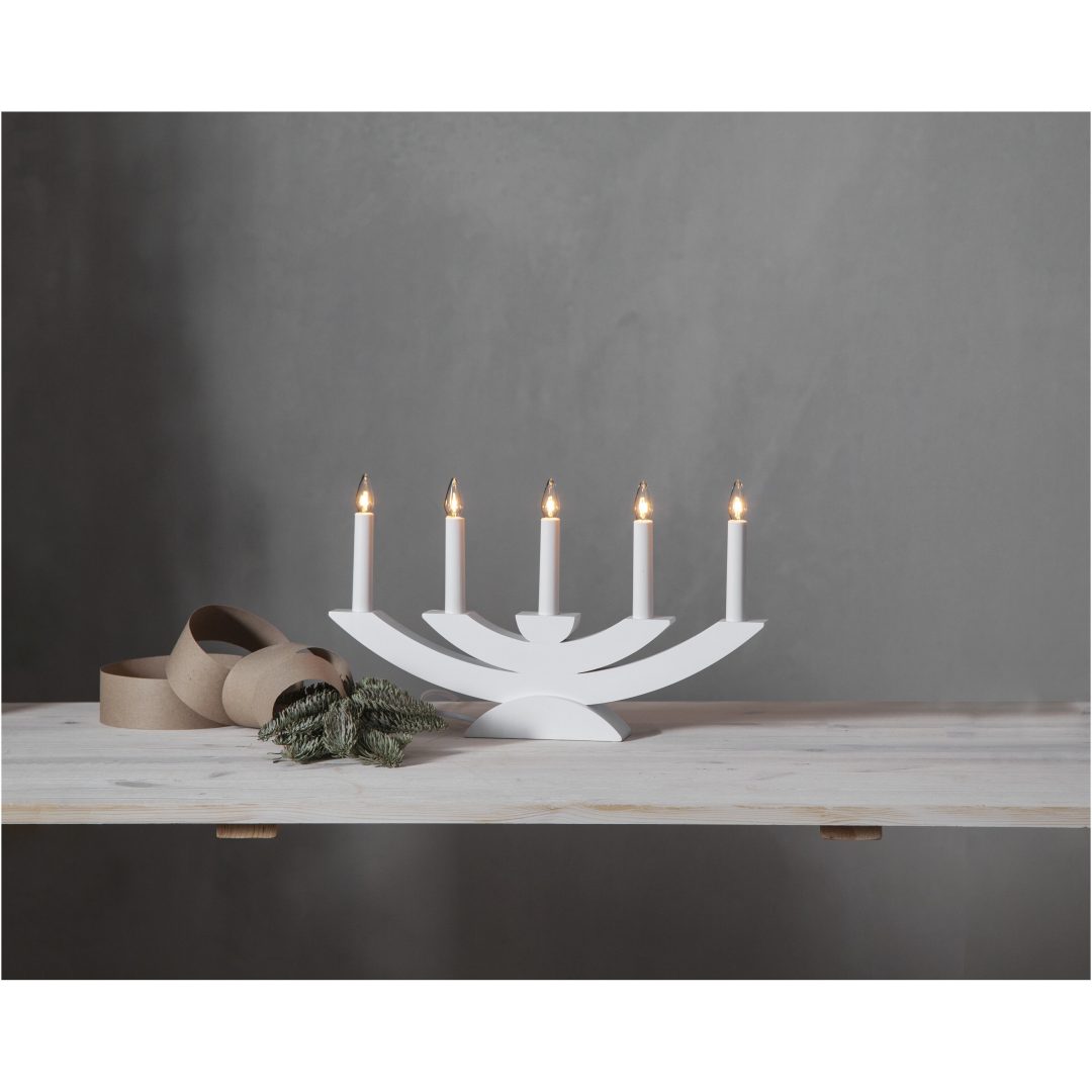Ljusstake Navida Vit Star Trading – bild 4
