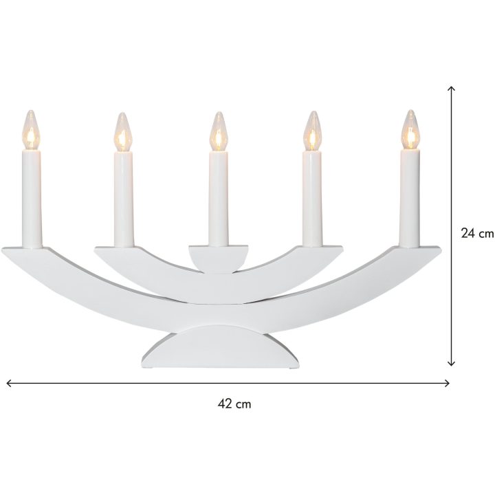 Ljusstake Navida Vit Star Trading – bild 4