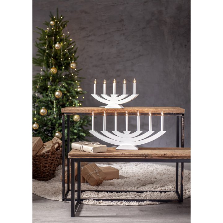 Ljusstake Navida Vit Star Trading – bild 9