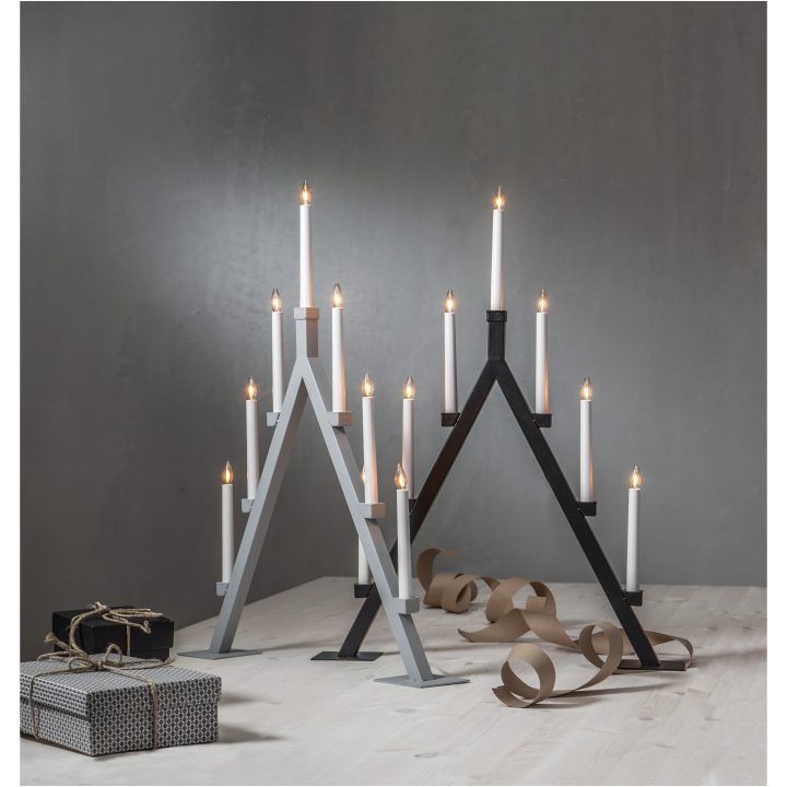 Ljusstake Oliver Svart Star Trading 7 ljus – bild 8