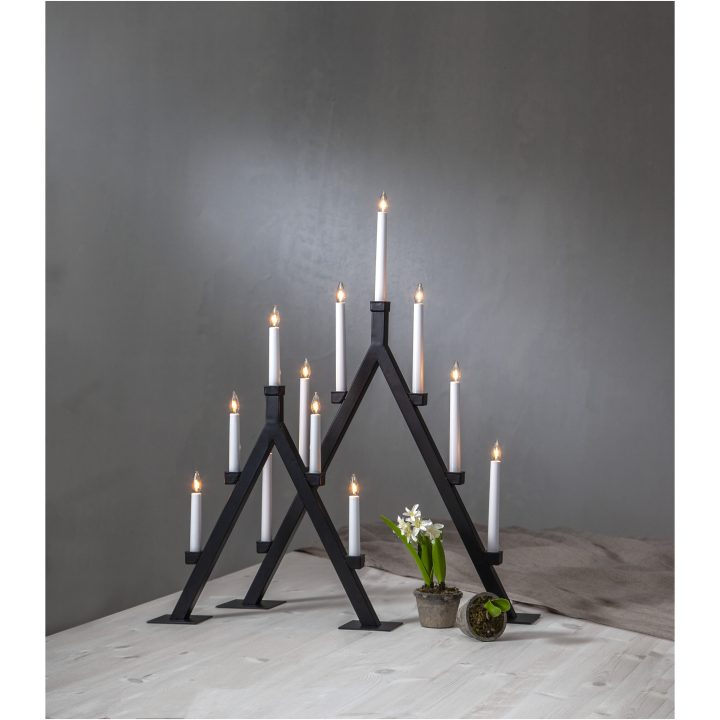 Ljusstake Oliver Svart Star Trading 7 ljus – bild 6