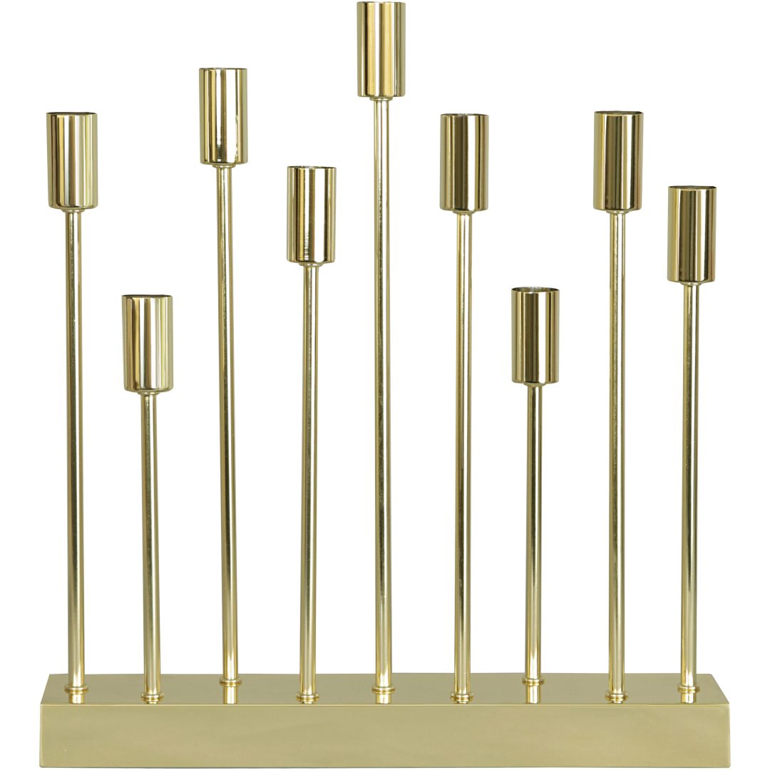 Ljusstake PIX Mässing Star Trading 9 ljus – bild 6