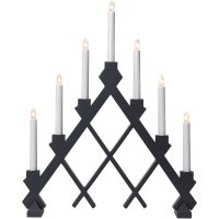 Ljusstake Rut Grå Star Trading