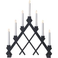 Ljusstake Rut Grå Star Trading