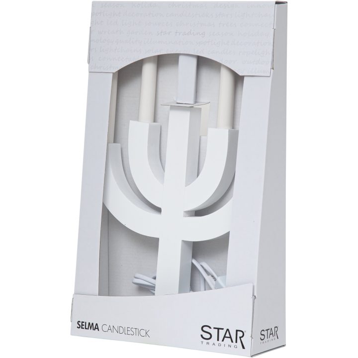 Ljusstake Selma Vit Star Trading – bild 7