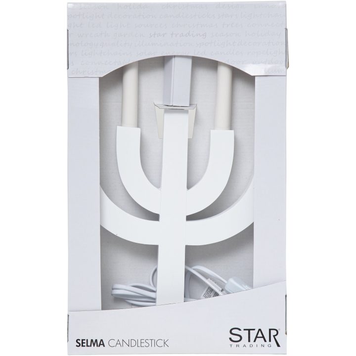 Ljusstake Selma Vit Star Trading – bild 6