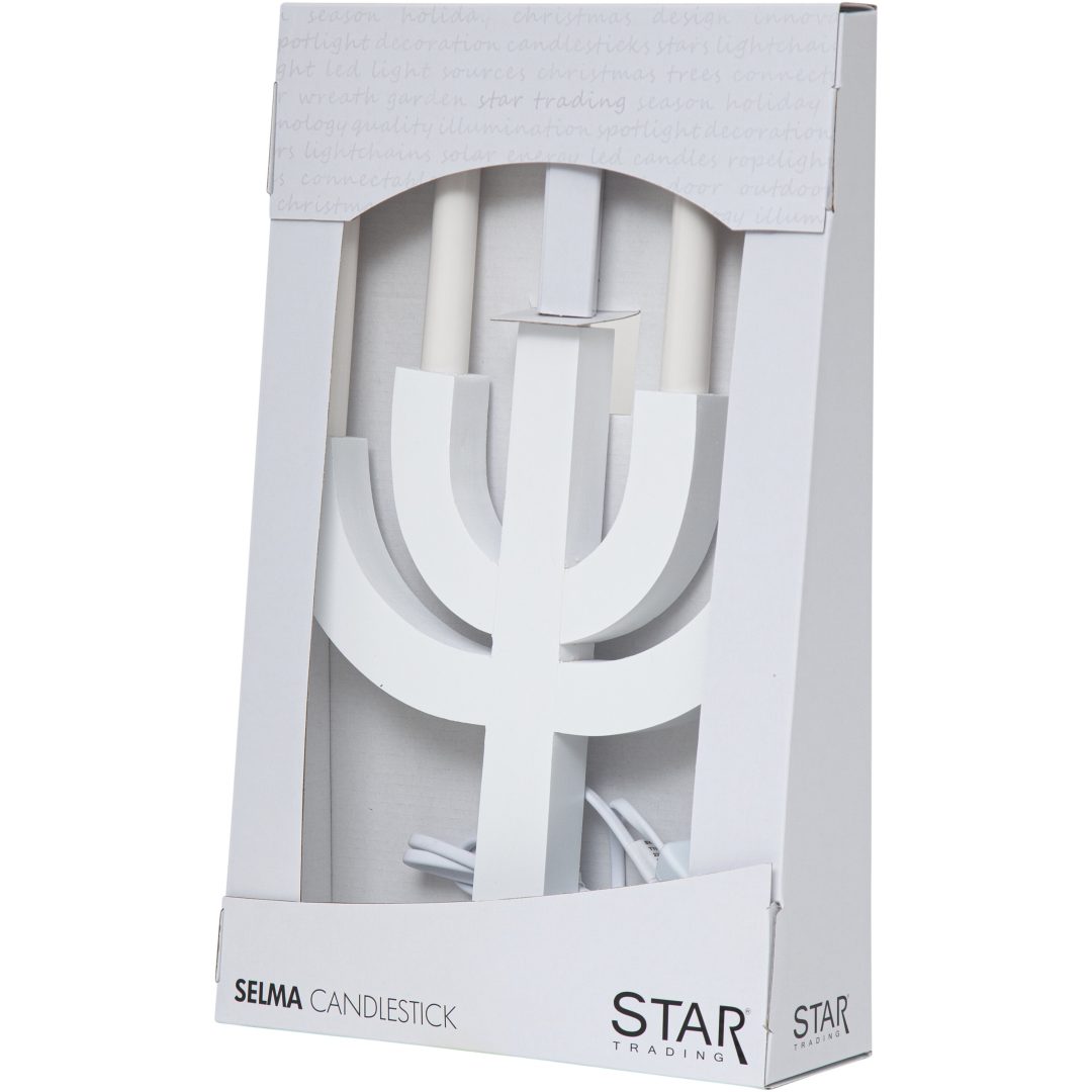 Ljusstake Selma Vit Star Trading – bild 3