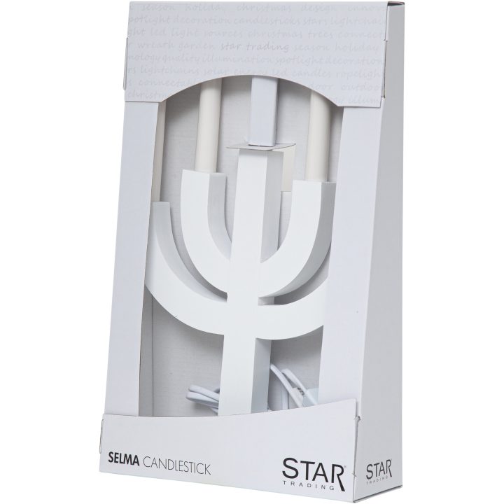 Ljusstake Selma Vit Star Trading – bild 3