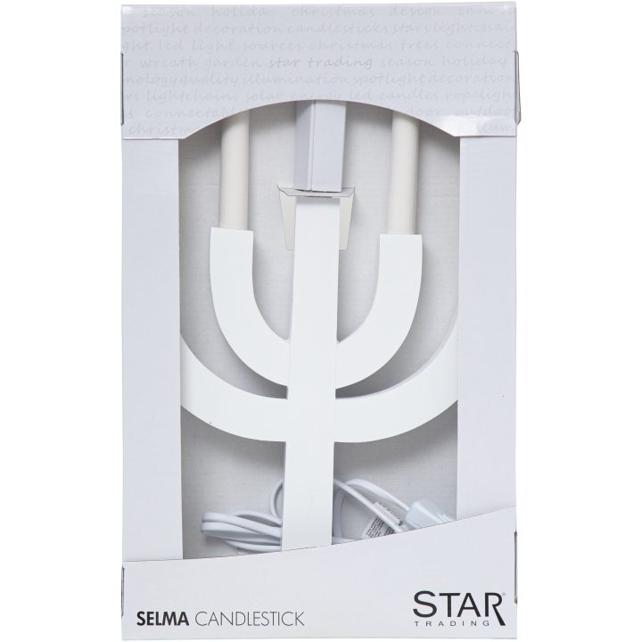 Ljusstake Selma Vit Star Trading – bild 2