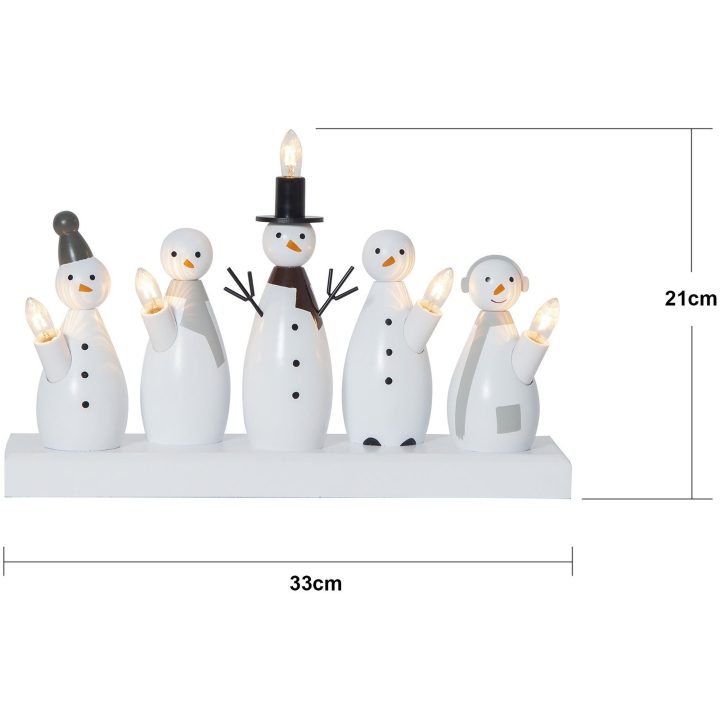 Ljusstake Snowman Vit Star Trading – bild 4