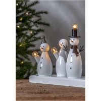 Ljusstake Snowman Vit Star Trading