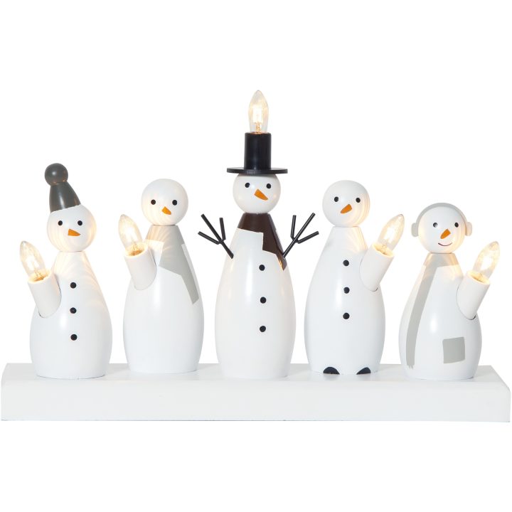 Ljusstake Snowman Vit Star Trading – bild 7