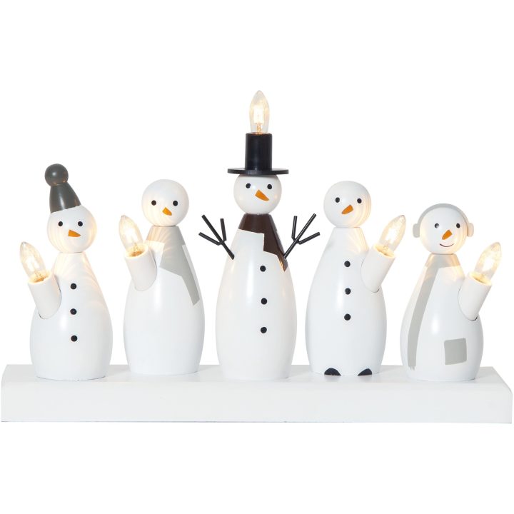 Ljusstake Snowman Vit Star Trading – bild 7