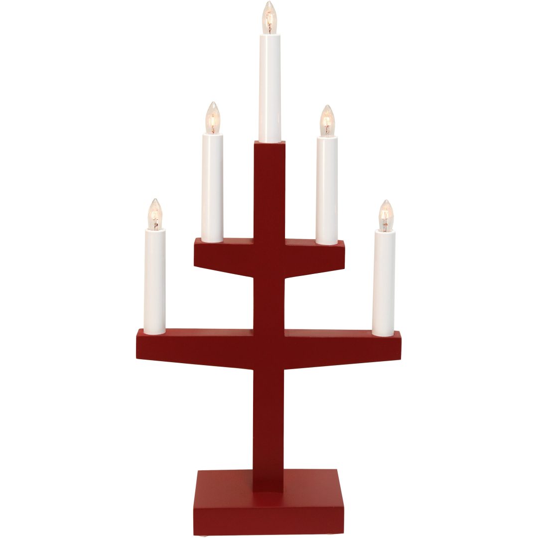 Ljusstake Trapp Röd Star Trading Träd / 46 cm – bild 7