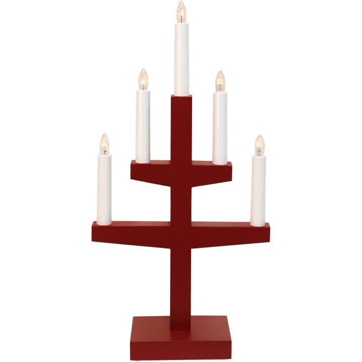 Ljusstake Trapp Röd Star Trading Träd / 46 cm – bild 7