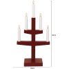 Ljusstake Trapp Röd Star Trading Träd / 46 cm – miniatyr 6