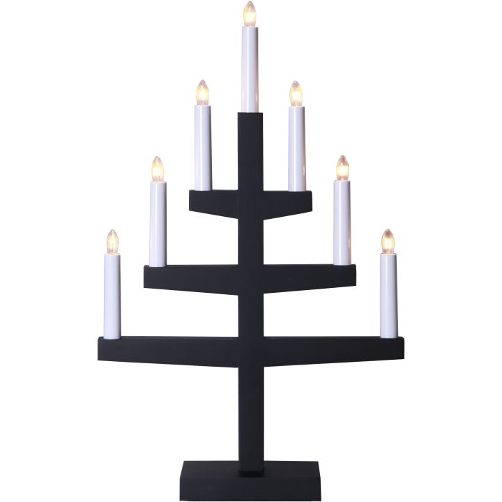 Ljusstake Trapp Svart Star Trading 7 ljus – bild 5