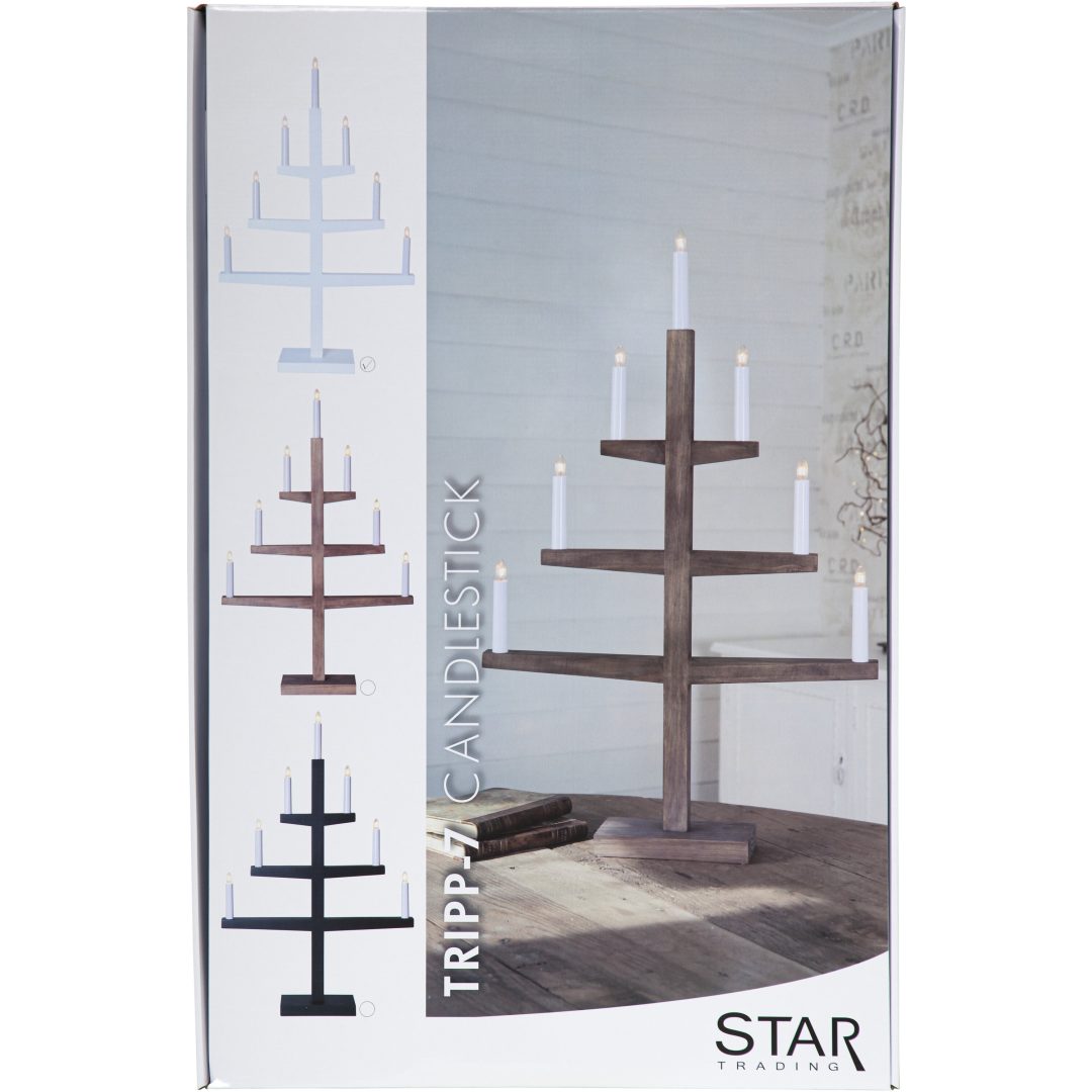 Ljusstake Tripp Vit Star Trading – bild 11