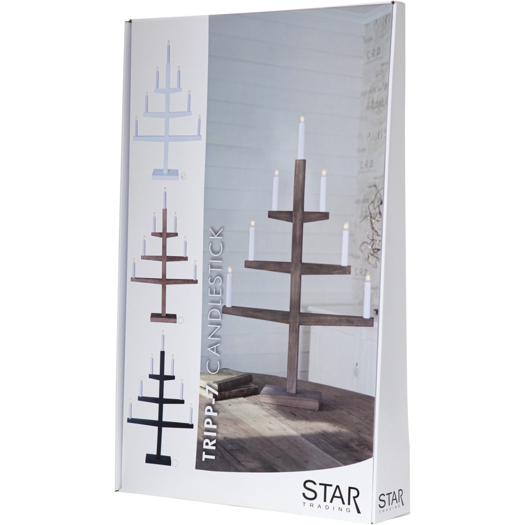 Ljusstake Tripp Vit Star Trading – bild 10