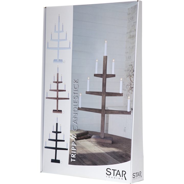 Ljusstake Tripp Vit Star Trading – bild 10