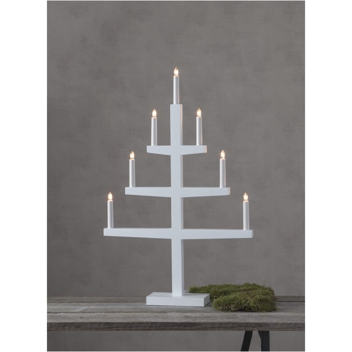 Ljusstake Tripp Vit Star Trading – bild 7