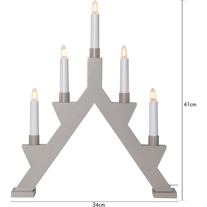 Ljusstake Zack Beige Star Trading 5 ljus / Ljus – bild 6