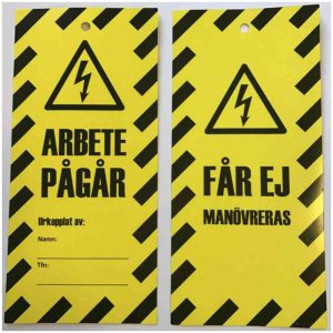 LO SKYLT "ARBETE PÅGÅR" 10PACK