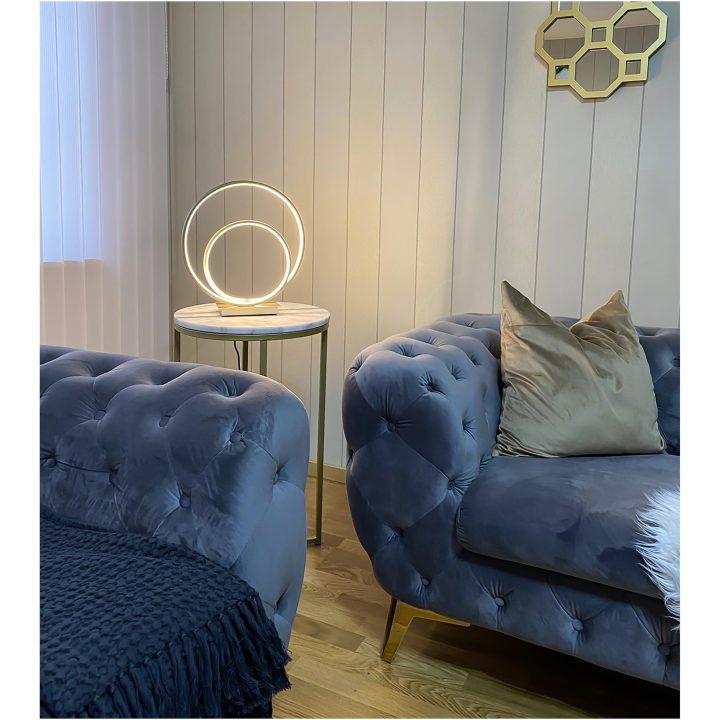 Loop Bordlampa, Stål ANETA HOME Champagne – bild 6