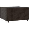 Loungebord fyrkantigt brun 50x50x30 cm konstrotting vidaXL – miniatyr 2