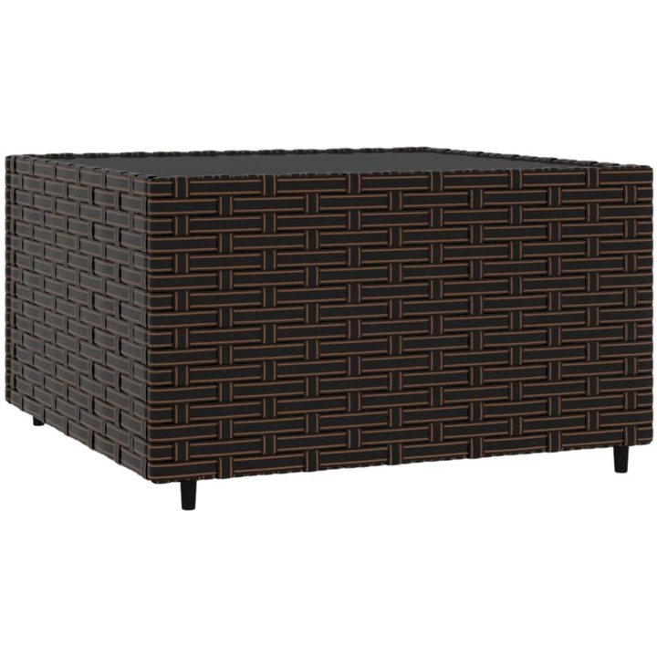 Loungebord fyrkantigt brun 50x50x30 cm konstrotting vidaXL – bild 2