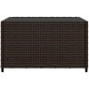 Loungebord fyrkantigt brun 50x50x30 cm konstrotting vidaXL – miniatyr 3