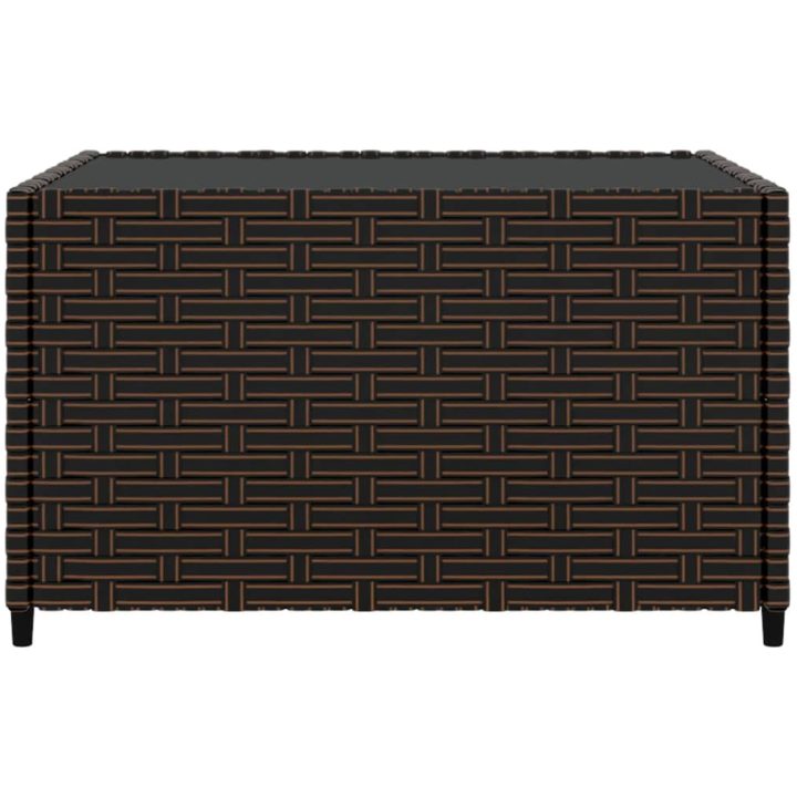 Loungebord fyrkantigt brun 50x50x30 cm konstrotting vidaXL – bild 3