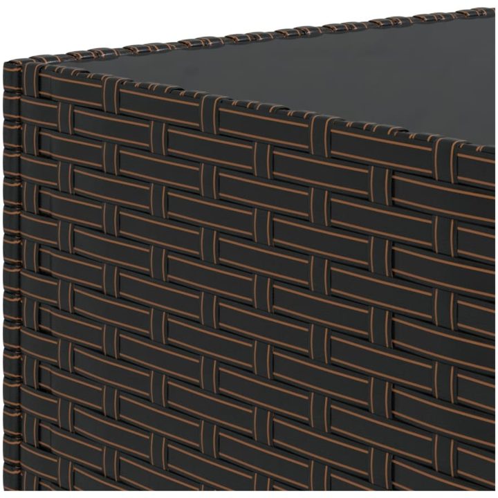 Loungebord fyrkantigt brun 50x50x30 cm konstrotting vidaXL – bild 5