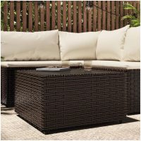 Loungebord fyrkantigt brun 50x50x30 cm konstrotting vidaXL